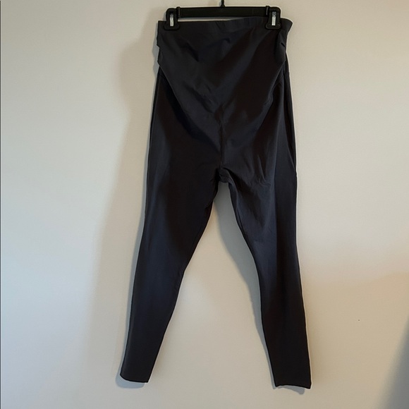 Pact Organic Cotton Womens Maternity Leggings size Large in Charcoal Gray - Picture 2 of 9